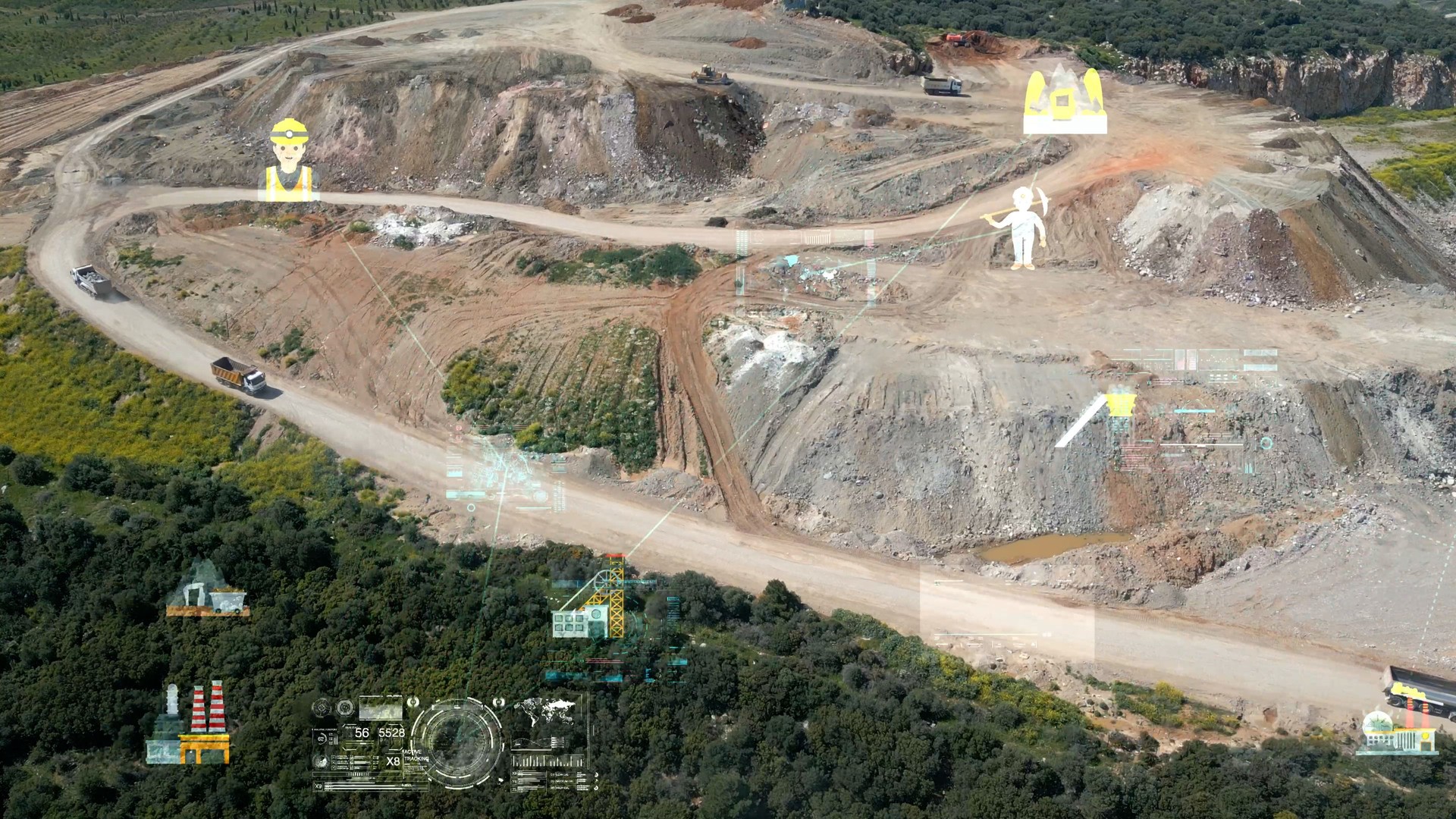 Modern technologies in mining. Visualization of the concept of modern coal mining